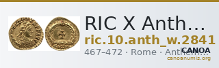RIC X Anthemius 2841 — CANOA