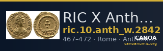 RIC X Anthemius 2842 — CANOA