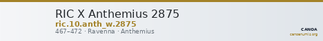 RIC X Anthemius 2875 — CANOA