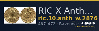 RIC X Anthemius 2876 — CANOA