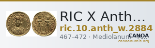 RIC X Anthemius 2884 — CANOA