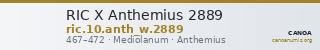 RIC X Anthemius 2889 — CANOA
