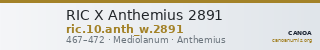 RIC X Anthemius 2891 — CANOA