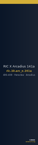 RIC X Arcadius 141a — CANOA