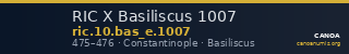 RIC X Basiliscus 1007 — CANOA