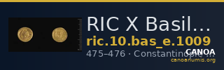 RIC X Basiliscus 1009 — CANOA