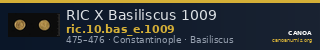 RIC X Basiliscus 1009 — CANOA