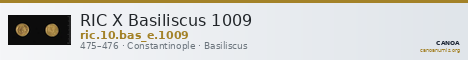 RIC X Basiliscus 1009 — CANOA