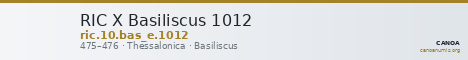 RIC X Basiliscus 1012 — CANOA