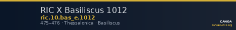 RIC X Basiliscus 1012 — CANOA