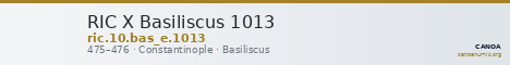 RIC X Basiliscus 1013 — CANOA
