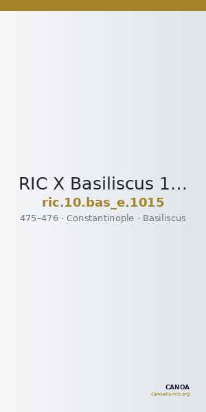 RIC X Basiliscus 1015 — CANOA