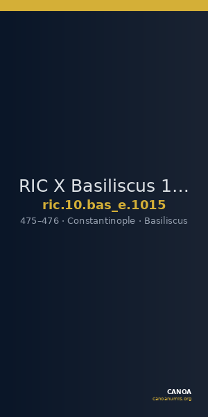 RIC X Basiliscus 1015 — CANOA