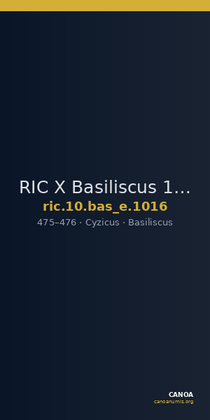 RIC X Basiliscus 1016 — CANOA