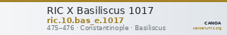 RIC X Basiliscus 1017 — CANOA