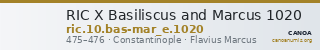 RIC X Basiliscus and Marcus 1020 — CANOA