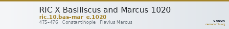 RIC X Basiliscus and Marcus 1020 — CANOA