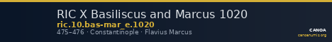 RIC X Basiliscus and Marcus 1020 — CANOA