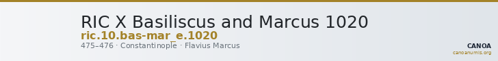 RIC X Basiliscus and Marcus 1020 — CANOA