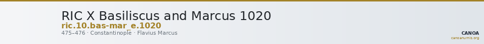 RIC X Basiliscus and Marcus 1020 — CANOA