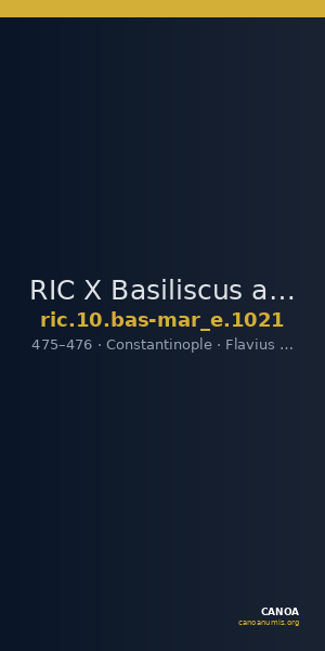 RIC X Basiliscus and Marcus 1021 — CANOA