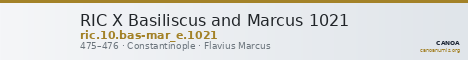 RIC X Basiliscus and Marcus 1021 — CANOA