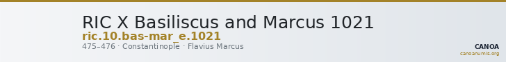 RIC X Basiliscus and Marcus 1021 — CANOA