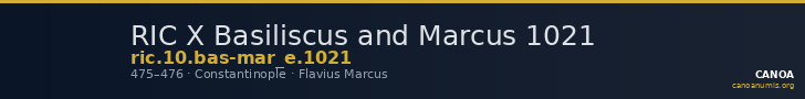 RIC X Basiliscus and Marcus 1021 — CANOA