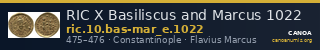 RIC X Basiliscus and Marcus 1022 — CANOA