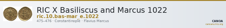 RIC X Basiliscus and Marcus 1022 — CANOA