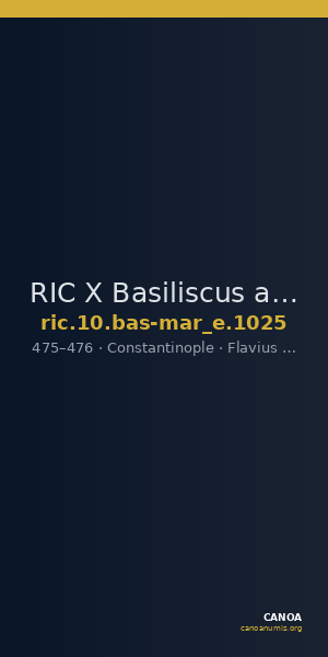 RIC X Basiliscus and Marcus 1025 — CANOA