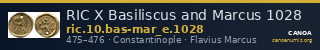 RIC X Basiliscus and Marcus 1028 — CANOA