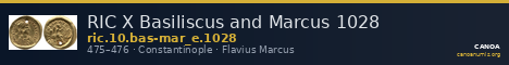RIC X Basiliscus and Marcus 1028 — CANOA