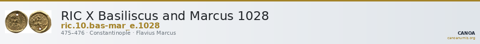 RIC X Basiliscus and Marcus 1028 — CANOA