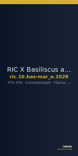 RIC X Basiliscus and Marcus 1029 — CANOA