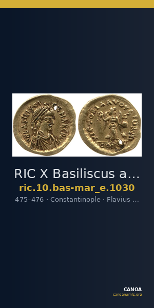 RIC X Basiliscus and Marcus 1030 — CANOA
