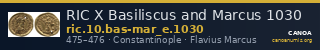 RIC X Basiliscus and Marcus 1030 — CANOA