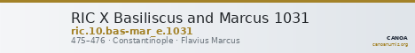 RIC X Basiliscus and Marcus 1031 — CANOA