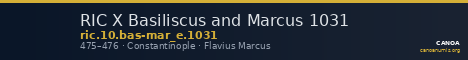 RIC X Basiliscus and Marcus 1031 — CANOA