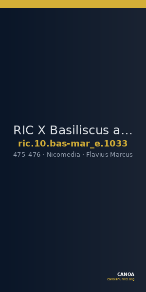 RIC X Basiliscus and Marcus 1033 — CANOA