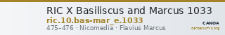 RIC X Basiliscus and Marcus 1033 — CANOA