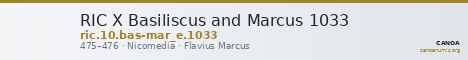 RIC X Basiliscus and Marcus 1033 — CANOA