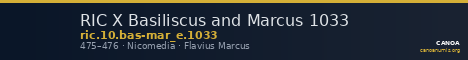 RIC X Basiliscus and Marcus 1033 — CANOA