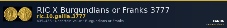 RIC X Burgundians or Franks 3777 — CANOA