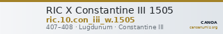 RIC X Constantine III 1505 — CANOA