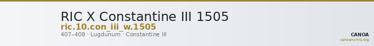 RIC X Constantine III 1505 — CANOA