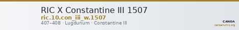 RIC X Constantine III 1507 — CANOA