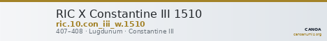 RIC X Constantine III 1510 — CANOA