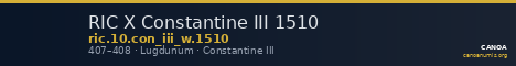 RIC X Constantine III 1510 — CANOA