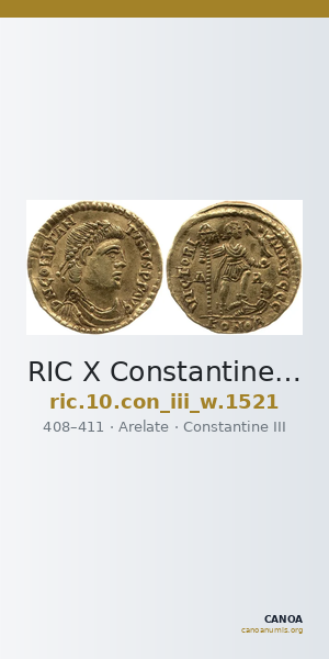 RIC X Constantine III 1521 — CANOA